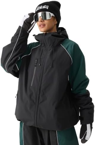 GSOU SNOW Womens Mens Baggy Snowboard Jacket With Reflective Strips