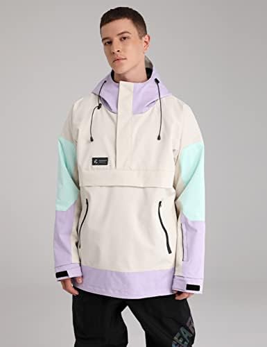 SEARIPE Womens Ski Jacket Mens Snow Jacket Waterproof Winter Snow Coat Couples Pullover Snowboard Hooded