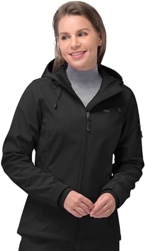 33,000ft Women's Softshell Jacket Waterproof Hooded Fleece Lined Rain Coat