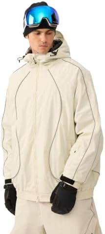 GSOU SNOW Mens Womens Baggy Ski Jacket Waterproof Snowboard Insulated