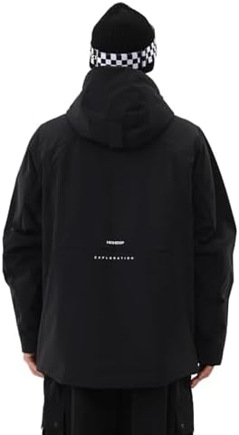 Mens Snowboard Jacket 3L Baggy Ski Coat with Hood