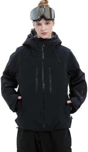 SNOWVERB Baggy Ski Jacket 3L Snowboard Snow Coat with Hood for Womens Mens