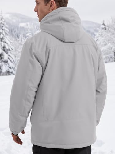 FREE SOLDIER Men's Winter Ski Snow Jacket Warm Fleece Lined Coats