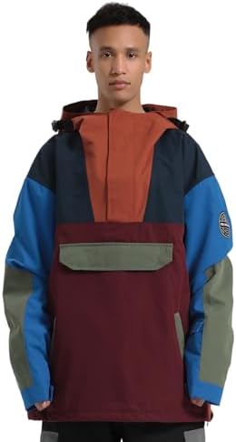 GSOU SNOW Mens Snowboard Jacket Snowboarding Ski Jacket Pullover Waterproof