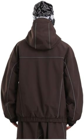 GSOU SNOW Mens Womens Snowboard Jacket Baggy Ski Snow Coat Waterproof