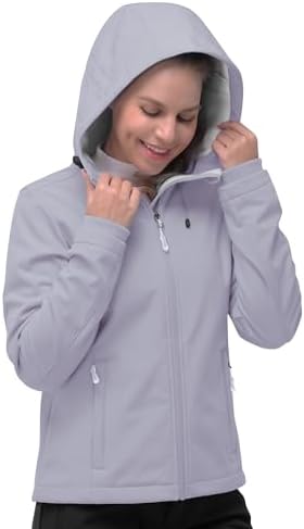 33,000ft Women's Softshell Jacket Waterproof Hooded Fleece Lined Rain Coat