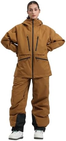 GSOU SNOW Snowboard Jacket Mens Womens Ski Jacket Baggy Snow Hoodie Coat