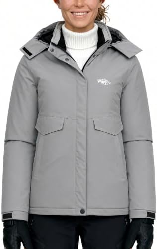 wantdo Women's Waterproof Ski Jacket Warm Fleece Lined Snow Winter Coat