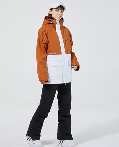 Women's Ski Jackets and Pants Set Waterproof Insulated Snowsuit Winter Warm Skisuit Fashion Snowboarding Snow Coat