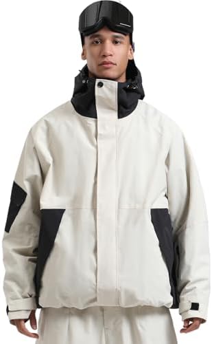 GSOU SNOW Mens Womens Baggy Snowboard Jacket Hoodie Shell 20K Waterproof