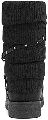 DREAM PAIRS Women's Mid Calf Fashion Winter Snow Boots