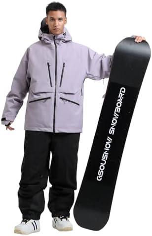 GSOU SNOW Snowboard Jacket Mens Womens Ski Jacket Baggy Snow Hoodie Coat