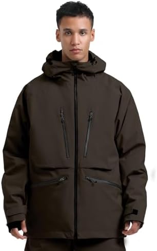 GSOU SNOW Snowboard Jacket Mens Womens Ski Jacket Baggy Snow Hoodie Coat