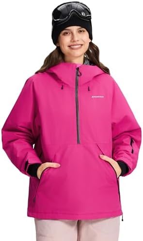 Pionner Camp Womens Ski Jacket Snow Coat Waterproof Baggy Anorak Snowboard Hoodie Insulated Pullover Winter Sports Mountain