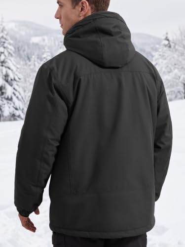 FREE SOLDIER Men's Winter Ski Snow Jacket Warm Fleece Lined Coats