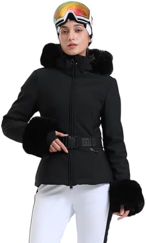 GSOU SNOW Women's Ski Jacket Slim Snow Jacket Waterproof Insulated Coat