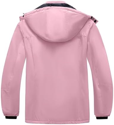wantdo Women's Plus Size Ski Jacket Waterproof Winter Coat Snow Jacket Hood