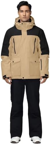Men's Jacket and Pants Set Insulated Waterproof Waterproof Snowboard Snowsuits for Snow Sport