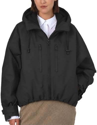 PUFFIT Women's Waterproof Ski Jacket, Fleece Lined Winter Coats windbreaker