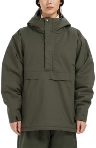 Womens Mens Ski Snow Anorak Jacket Waterproof Hooded Warm Snowboarding Outwear Winter Baggy Oversize Zipper Coat