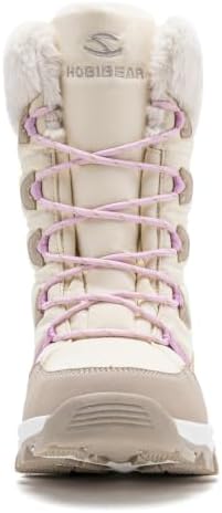HOBIBEAR Women's Waterproof Winter Snow Boots Lightweight Warm Faux Fur Lined Mid-Calf Booties