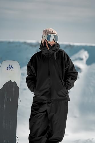 GSOU SNOW Mens Womens Snow Ski Jacket Baggy Snowboard Waterproof Insulated