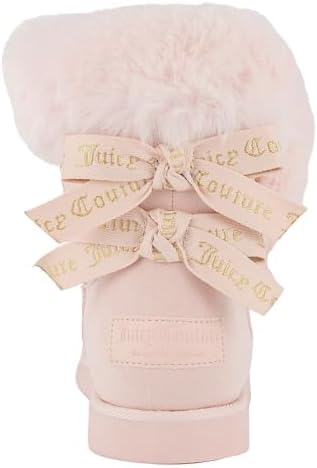Juicy Couture Women's Slip On Winter Snow Boots Warm & Insulated Fur Lining Comfortable Fashion Booties