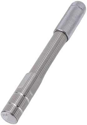 POCREATION Pin Vise Hand Drill with Non Slip Handle, 11cm/4.3in Length, 3 Replacement Heads, Manual Operation, for Watch Repair and Jewelry Making