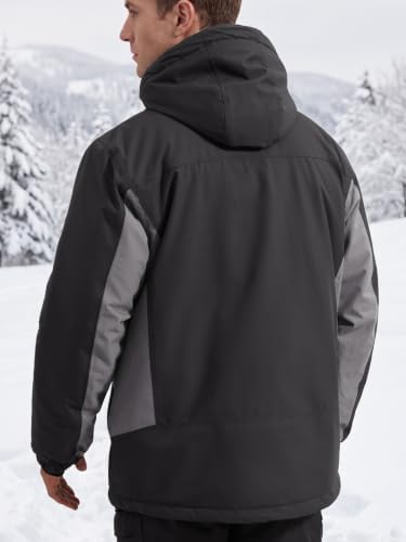 FREE SOLDIER Men's Winter Ski Snow Jacket Warm Fleece Lined Coats