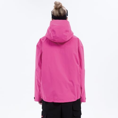 SNOWVERB Baggy Ski Jacket 3L Snowboard Snow Coat with Hood for Womens Mens
