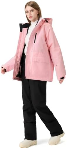 Women's Ski Jackets and Pants Set Waterproof Insulated Snowsuit Winter Warm Skisuit Fashion Snowboarding Snow Coat