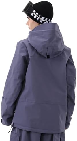 Womens Snowboard Jacket 3L Baggy Anorak Ski Pullover Hoodie