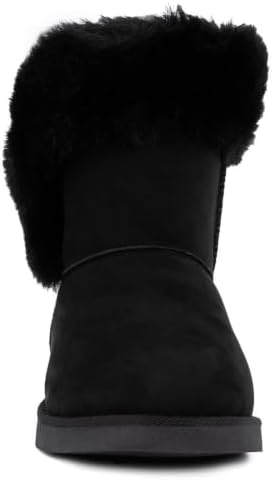 Juicy Couture Women's Slip On Winter Snow Boots Warm & Insulated Fur Lining Comfortable Fashion Booties