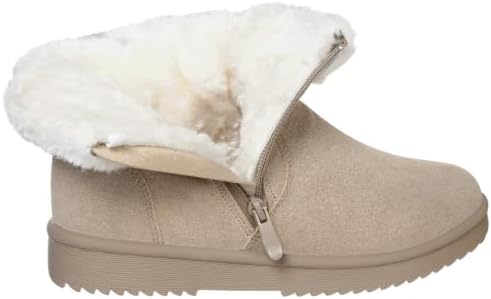 Hsyooes Snow Boots for Women Suede Leather Winter Boots Warm