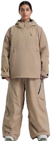 GSOU SNOW Womens Ski Jacket and Pants Set Baggy Snowboard Jacket Snow Suit