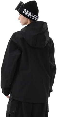 Womens Snowboard Jacket 3L Baggy Anorak Ski Pullover Hoodie