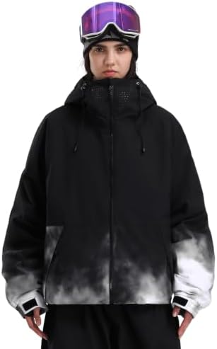 GSOU SNOW Ski Jacket Womens Men Baggy Snowboard Jacket Snow 15K Waterproof