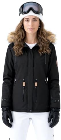 wantdo Women's Waterproof Ski Jacket Warm Fleece Lined Snow Winter Coat