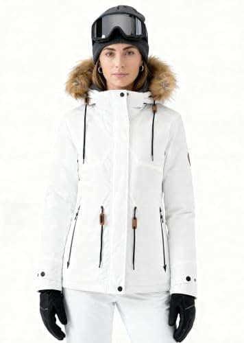 wantdo Women's Waterproof Ski Jacket Warm Fleece Lined Snow Winter Coat