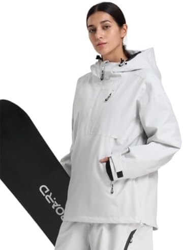 GSOU SNOW Women's Ski Jacket Baggy Snowboard Jackets Hooded Coat