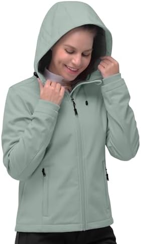 33,000ft Women's Softshell Jacket Waterproof Hooded Fleece Lined Rain Coat