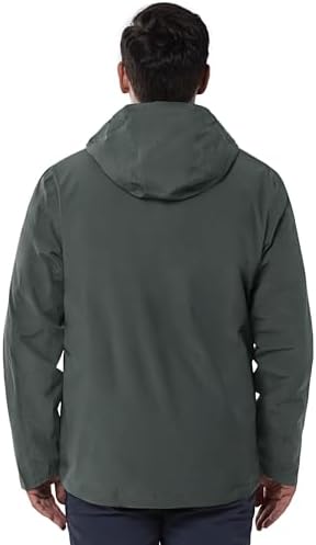 33,000ft Men's Hooded Waterproof 3 in 1 Snow Ski Jacket Winter Puffer Coat