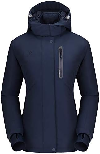 CAMEL CROWN Women’s Mountain Snow Waterproof Ski Jacket Detachable Hood Windproof Fleece Parka Rain Jackt Winter Coat