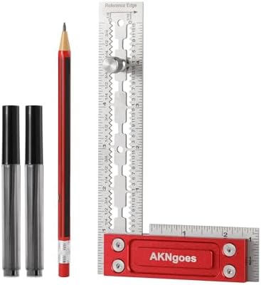 Precision Woodworking Square, Woodworking Scriber Marking Line Ruler 6inch