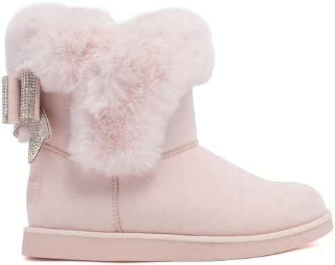 Juicy Couture Women's Slip On Winter Snow Boots Warm & Insulated Fur Lining Comfortable Fashion Booties