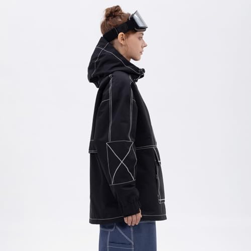 SNOWVERB Loose Fit Snowboard Insulated Ski Jacket Snow Coat for Mens Womens