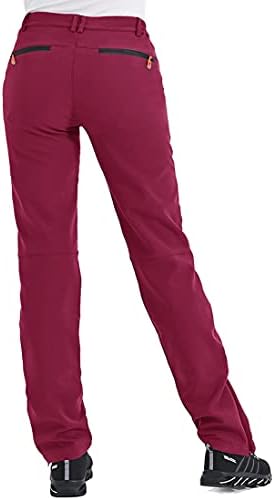 Postropaky Womens Outdoor Snow Ski Pants Waterproof Hiking Insulated Softshell Pants Snowboard Zipper Bottom Leg