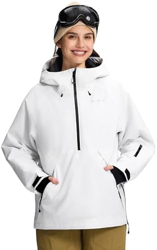 Pionner Camp Womens Ski Jacket Snow Coat Waterproof Baggy Anorak Snowboard Hoodie Insulated Pullover Winter Sports Mountain