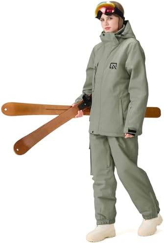 Women's Ski Jackets and Pants Set Windproof Waterproof Snowboard Jacket Bibs Two Piece Ski Suits