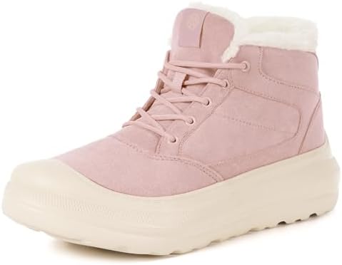 Eagsouni Womens Snow Boots Suede Leather Winter Shoes